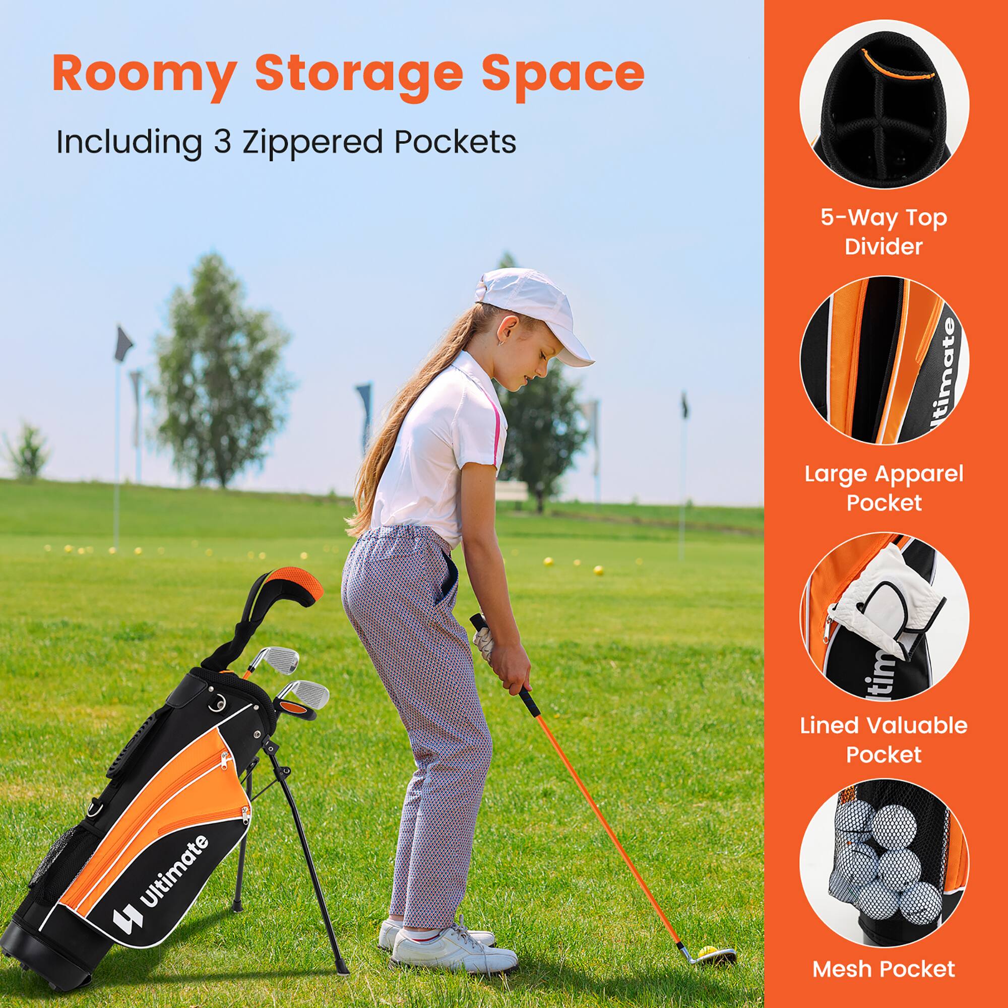Roomy Storage Space  
Including 3 Zippered Pockets

- 5-Way Top Divider
- Large Apparel Pocket
- Lined Valuable Pocket
- Mesh Pocket
