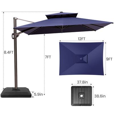 Crestlive Products 11 ft Aluminum Slide tilt Cantilever Patio Umbrella with Base Navy blue CL-CL-PU060NAV-2024UB033BLK - Best Buy Crestlive Products 11 ft Aluminum Slide tilt Cantilever Patio Umbrella with Base Navy blue CL-CL-PU060NAV-2024UB033BLK - Best Buy