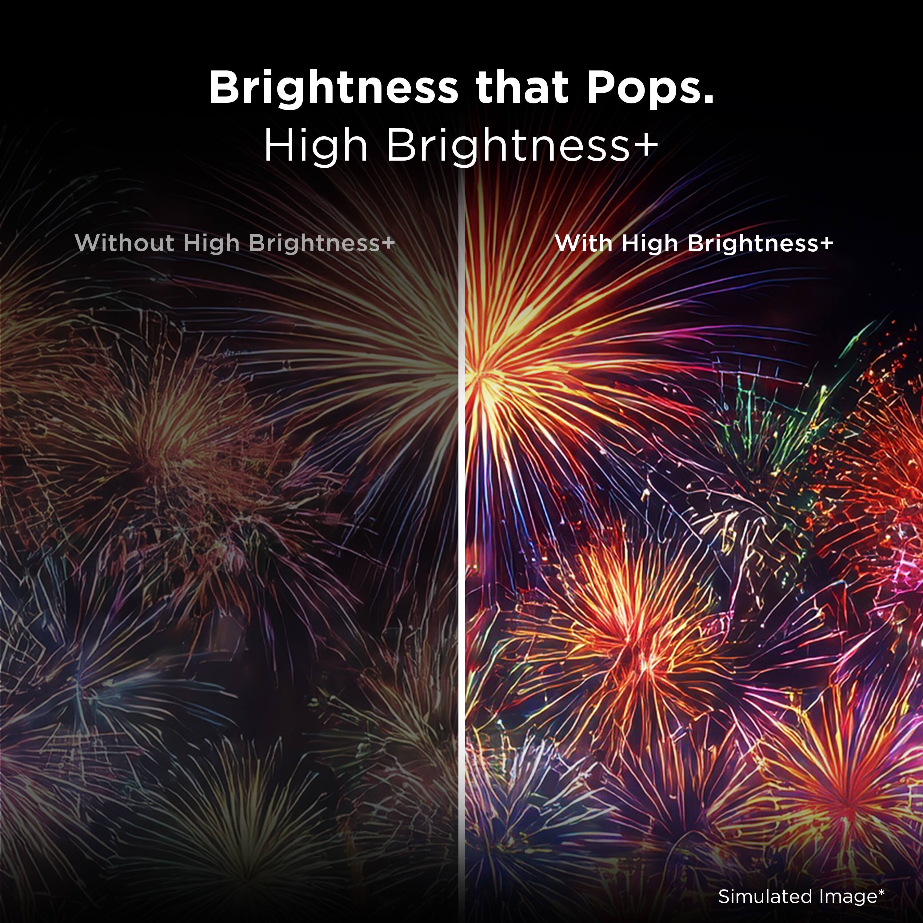 Brightness that Pops.  
High Brightness+  
Without High Brightness+  
With High Brightness+  
Simulated Image*