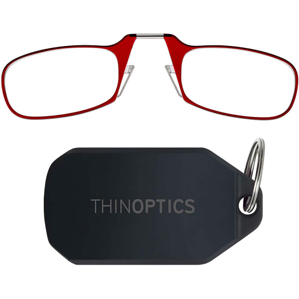 ThinOptics - 2.0 Reading Glasses with Black KeyChain - Red
