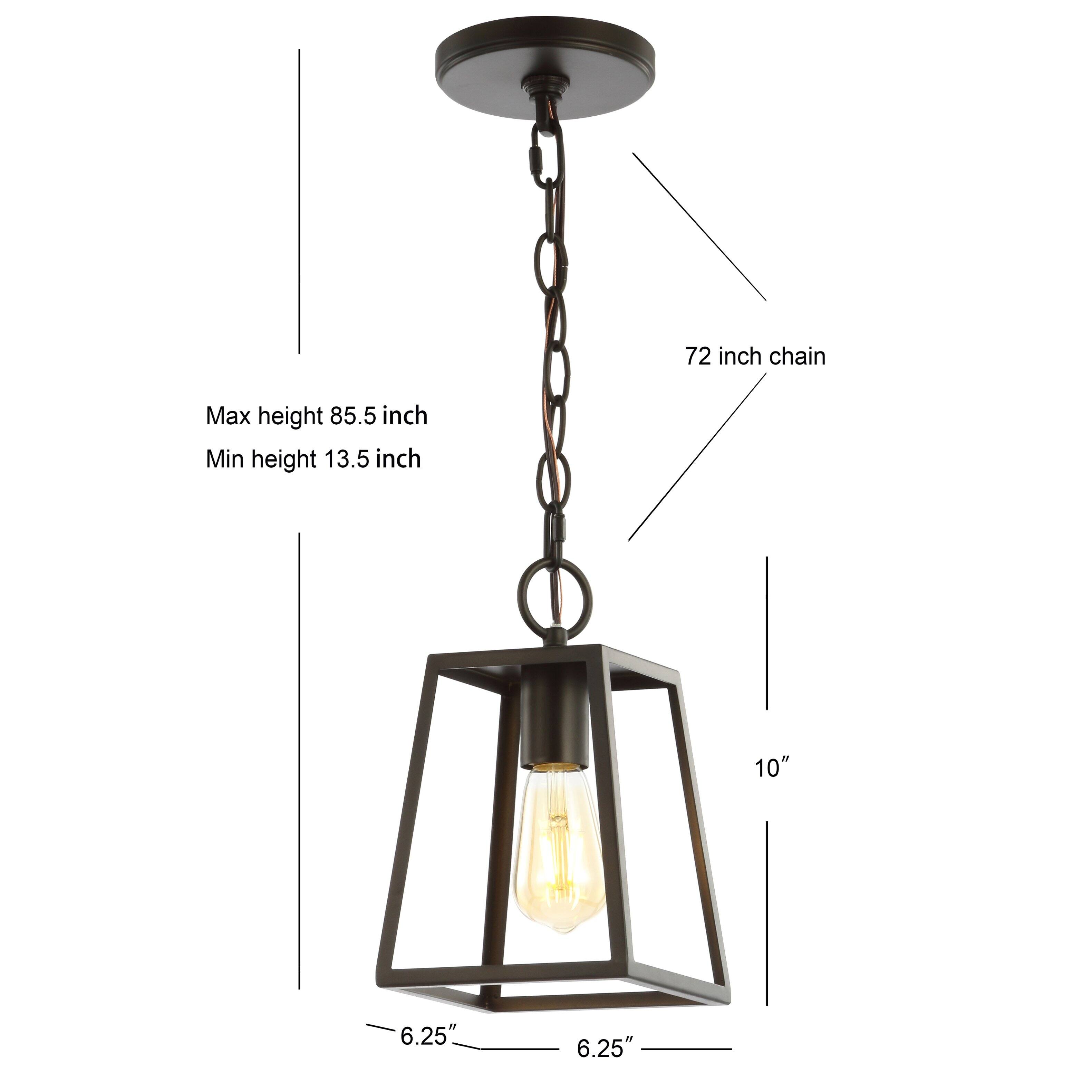 72 inch chain  
Max height 85.5 inch  
Min height 13.5 inch  
10"  
6.25"  
6.25"