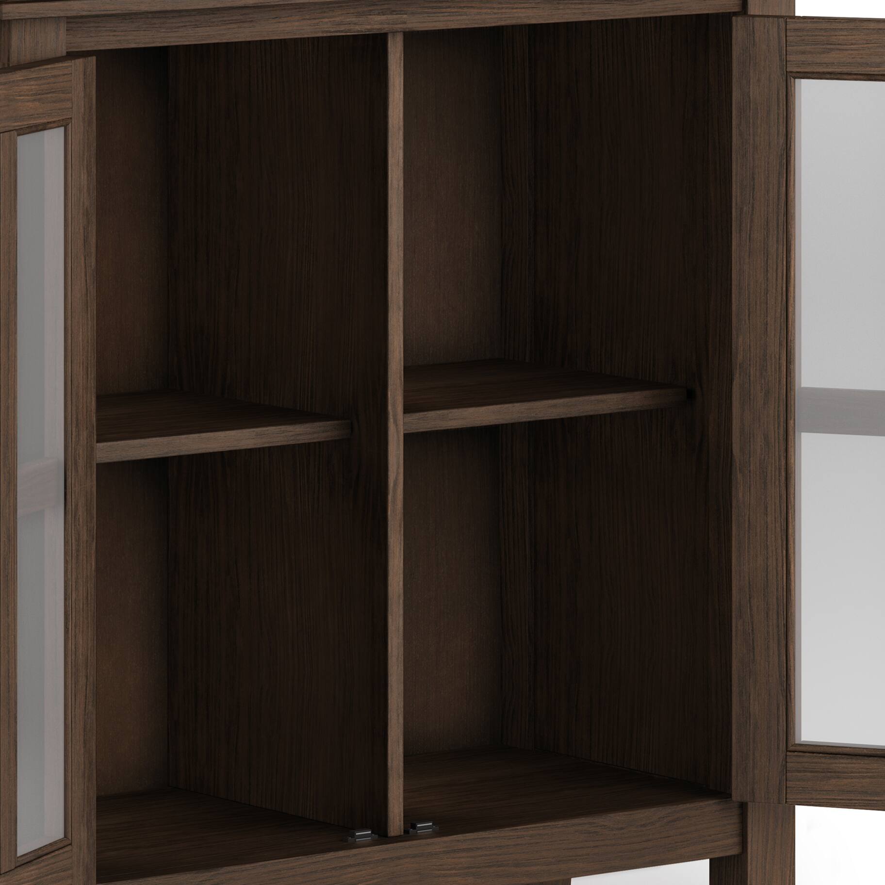 Alt View 15. Simpli Home - Artisan Low Storage Cabinet - Farmhouse Brown.