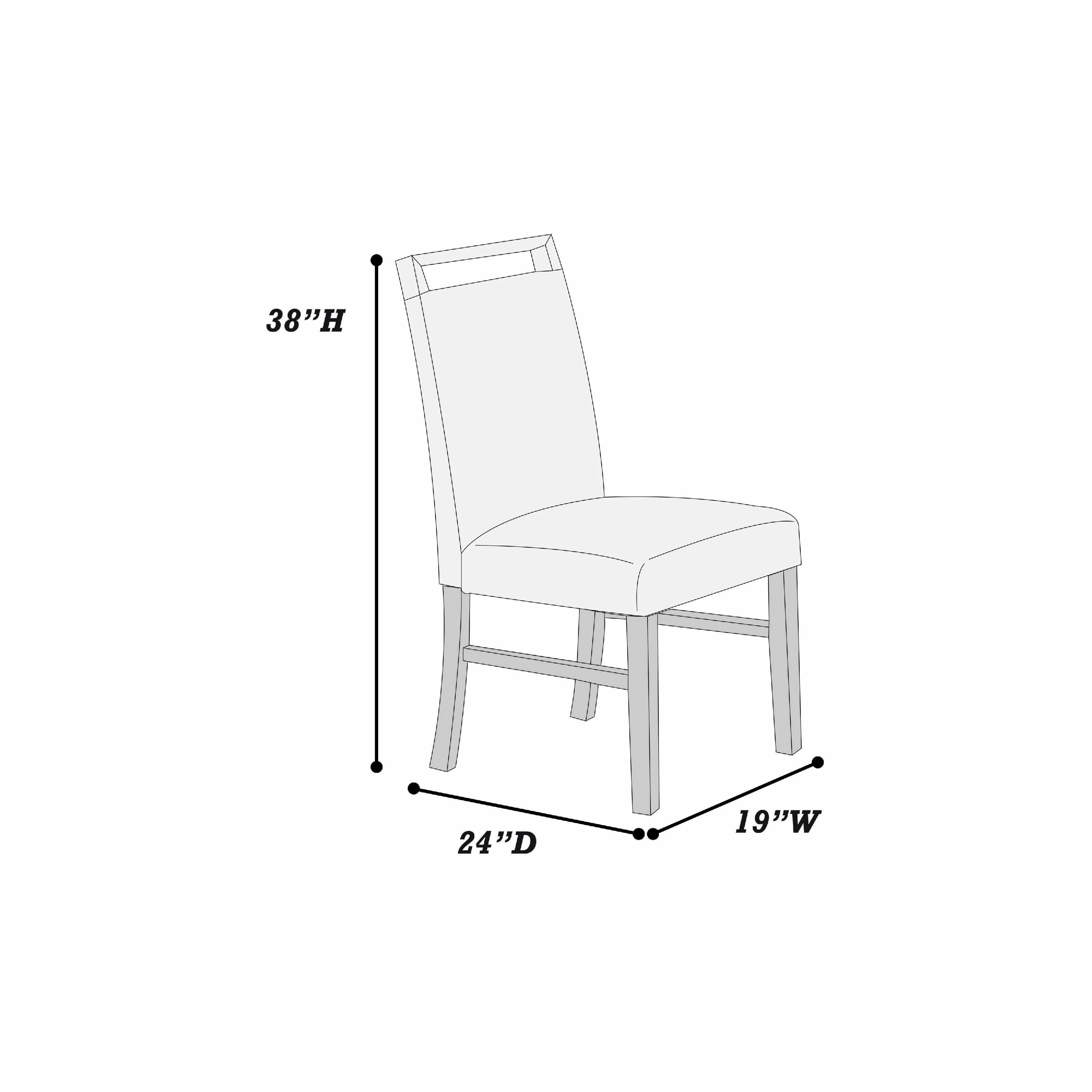38"H 24"D 19"W