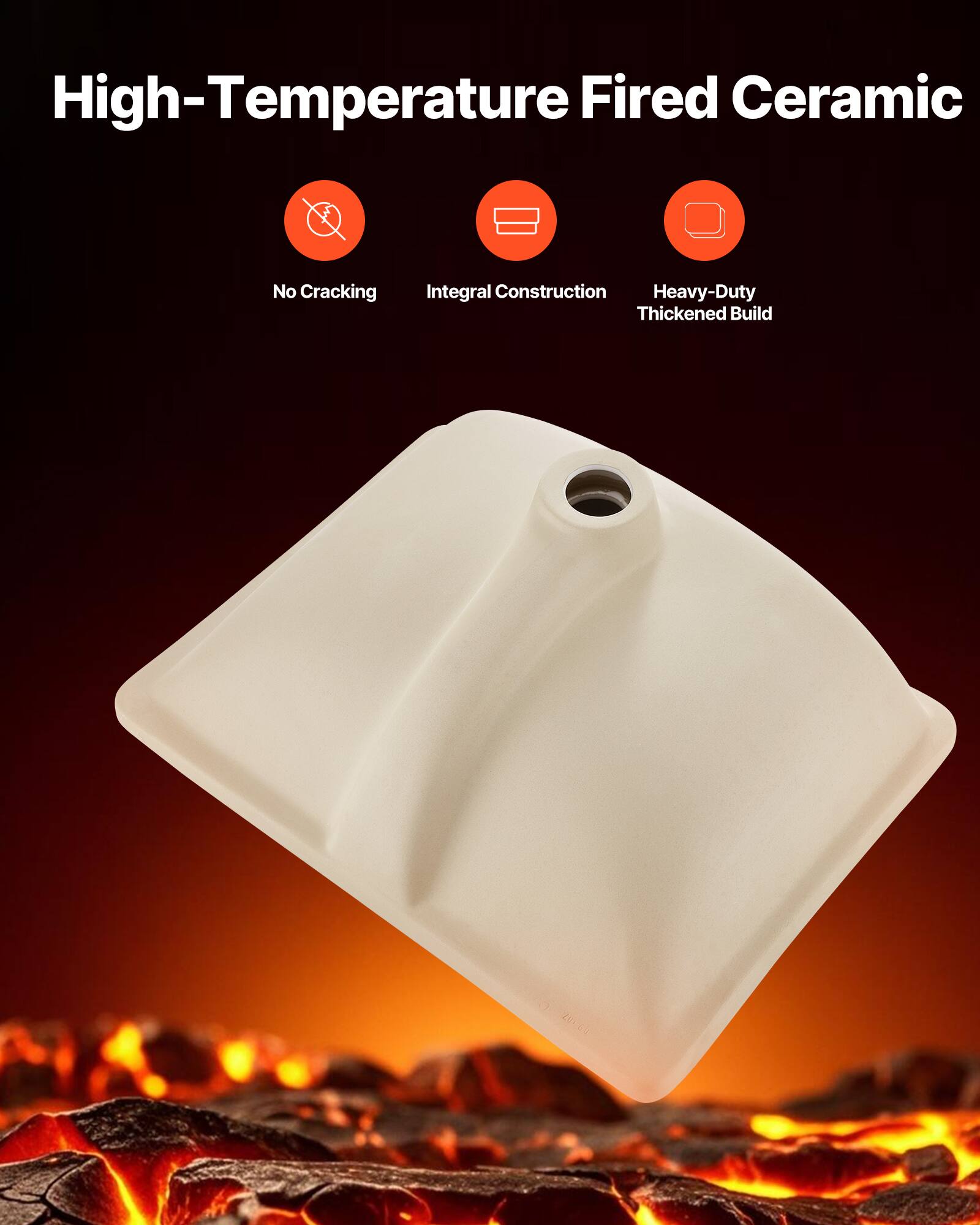 High-Temperature Fired Ceramic

- No Cracking
- Integral Construction
- Heavy-Duty Thickened Build