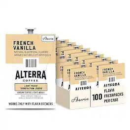 Alterra - French Vanilla Coffee Flavia Freshpacks, Light Roast, 100/Carton