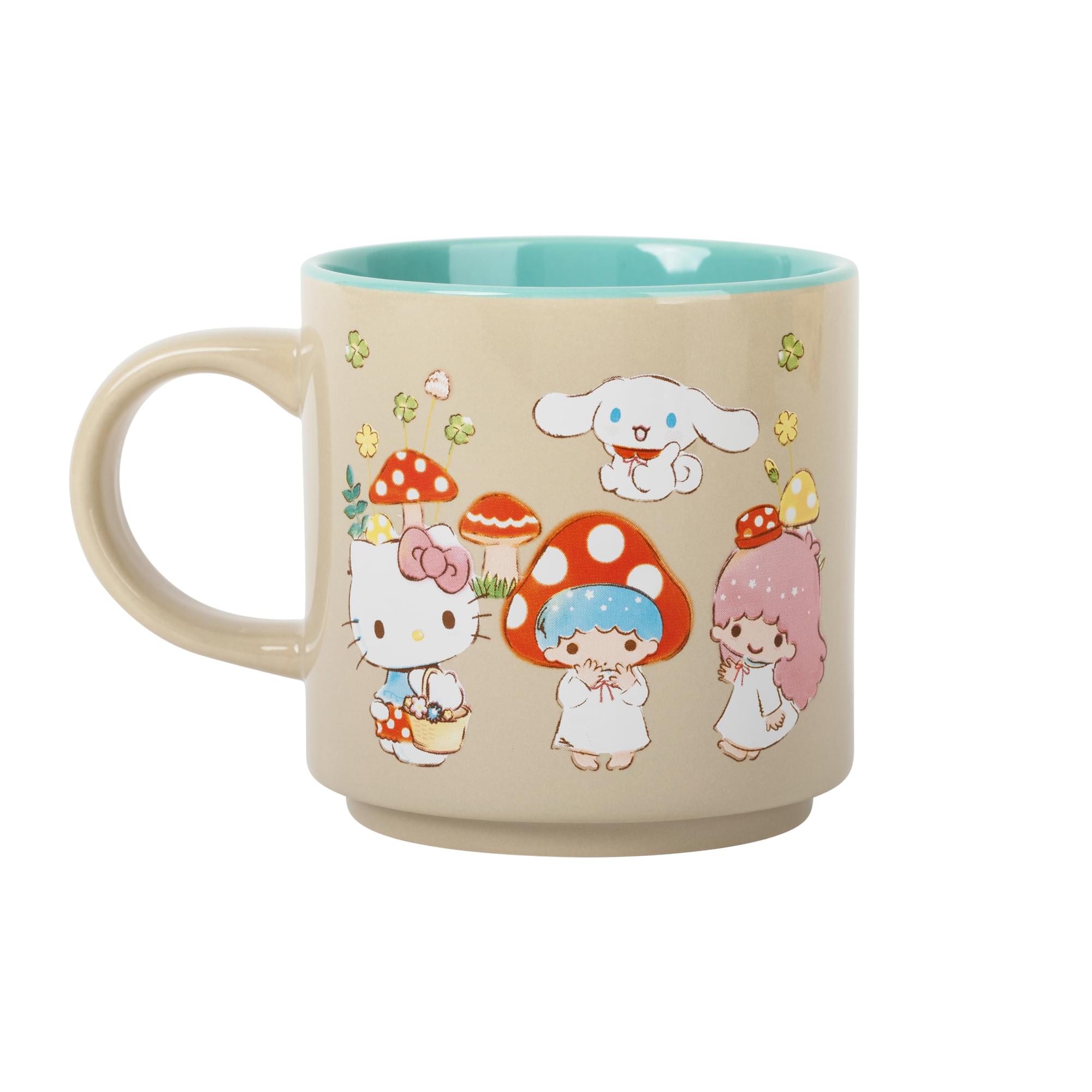 Silver Buffalo - Sanrio Hello Kitty and Friends Mushroom Crew Single Stackable Ceramic Mug - Beige