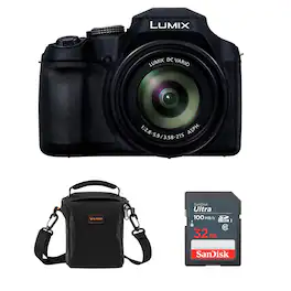 Bundle - Panasonic - LUMIX FZ80D 18.1MP Digital Camera, with Included Value