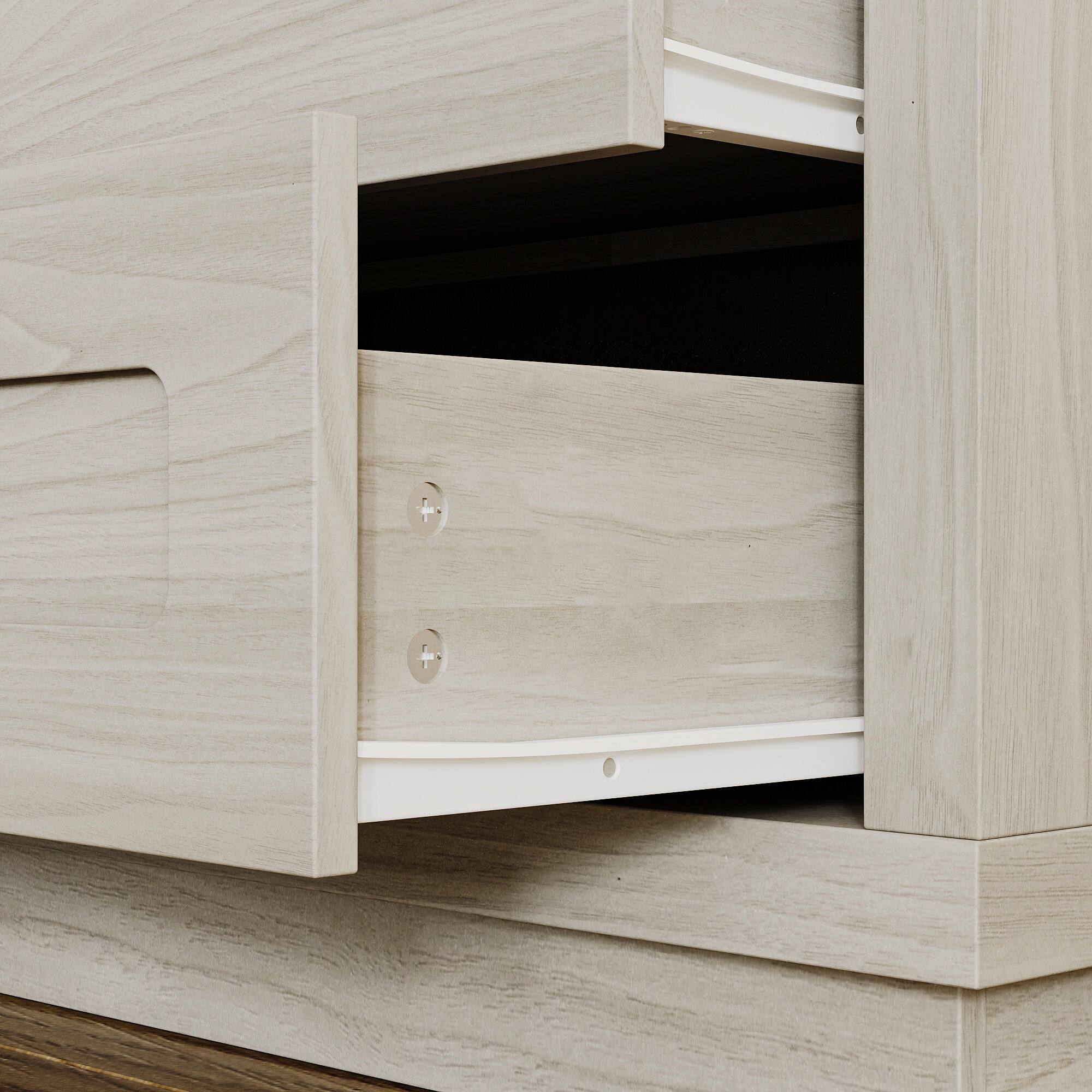 Alt View 4. FUFU & GAGA - FUFU&GAGA Light Gray TV Stand with Storage – 65" TV Fit, Modern Minimalist Design - Gray.