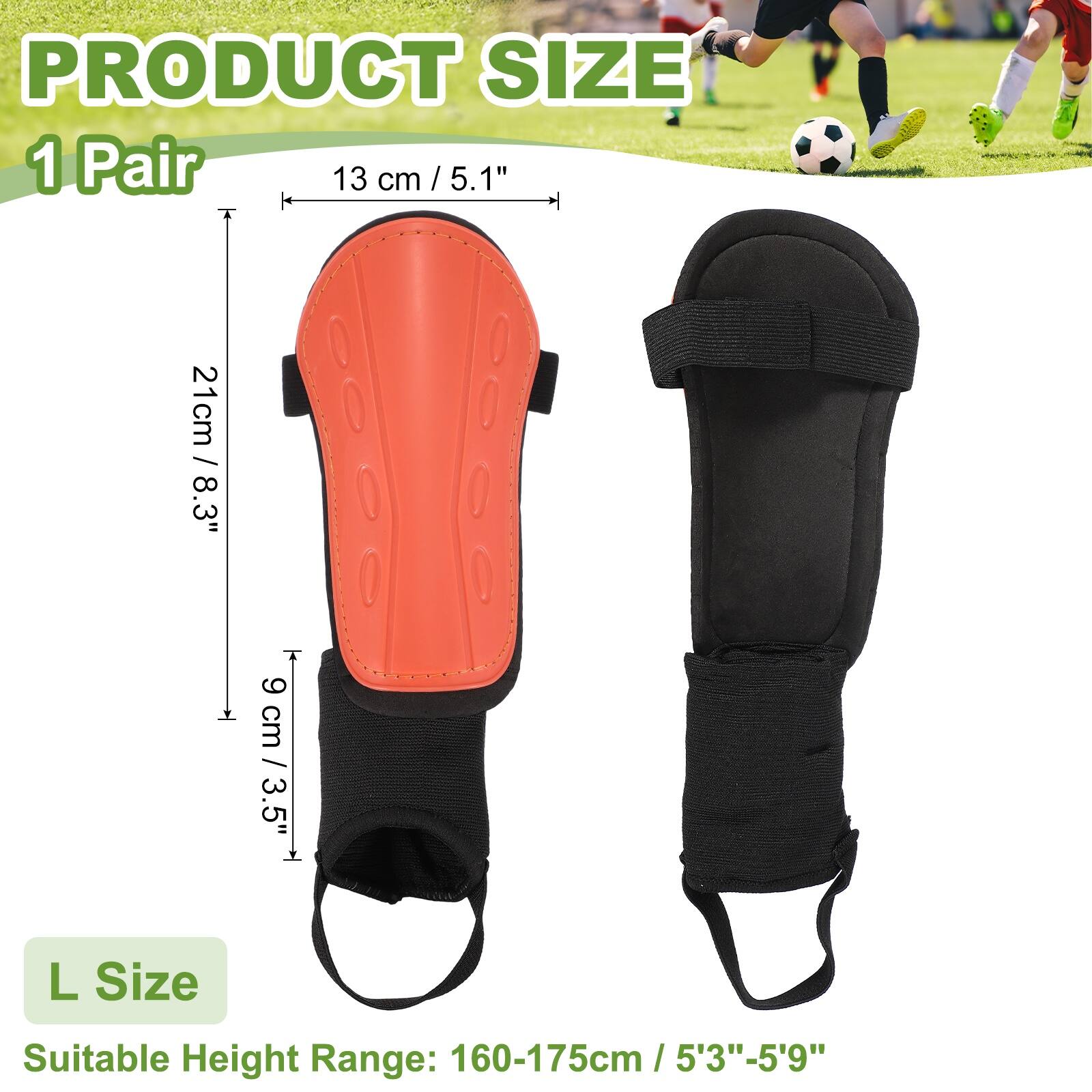 PRODUCT SIZE  
1 Pair  
13 cm / 5.1"  
21 cm / 8.3"  
9 cm / 3.5"  

L Size  
Suitable Height Range: 160-175cm / 5'3"-5'9"