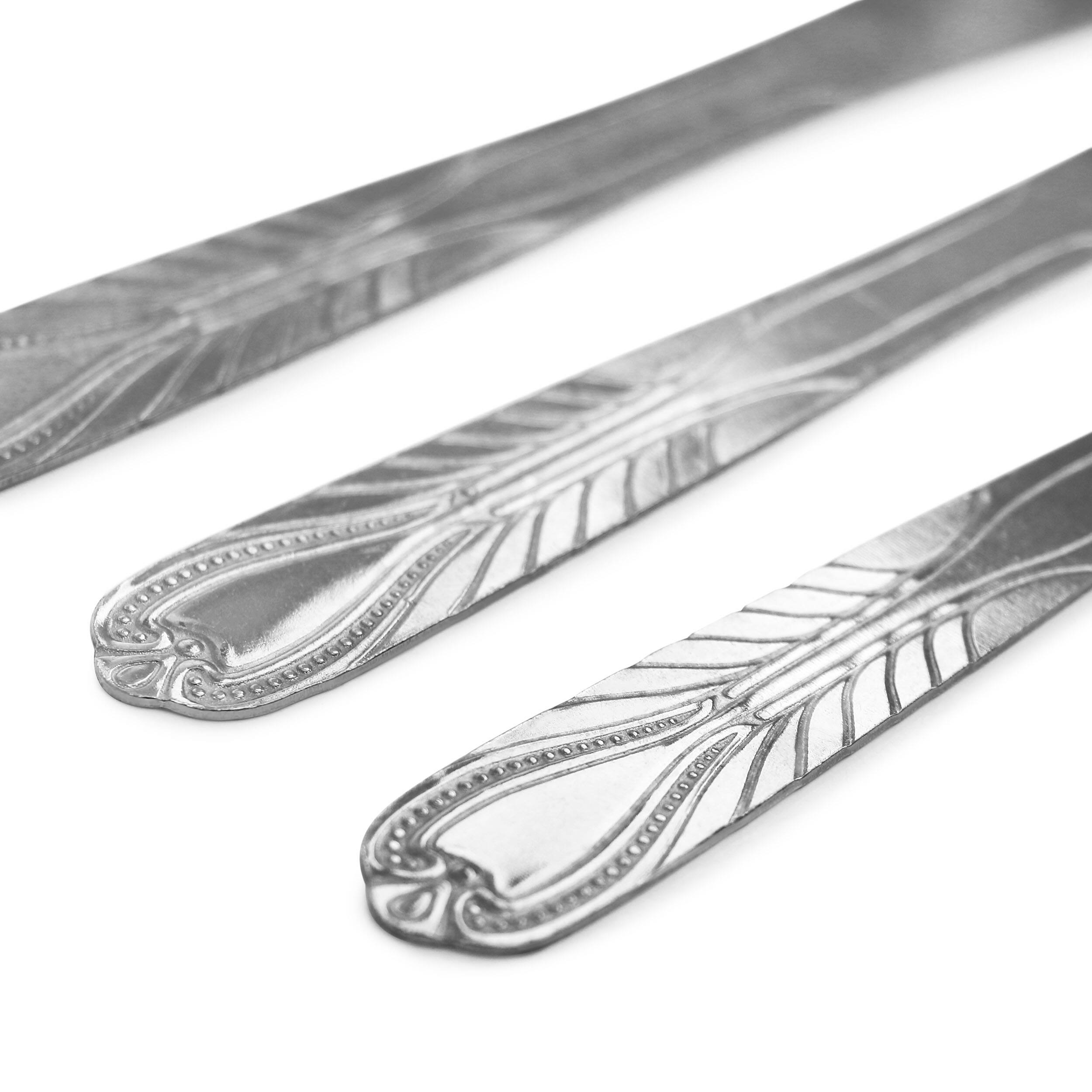 Alt View 2. Gibson - Gibson Everyday Jasper 18 Piece Dinner Knife Set - Silver.