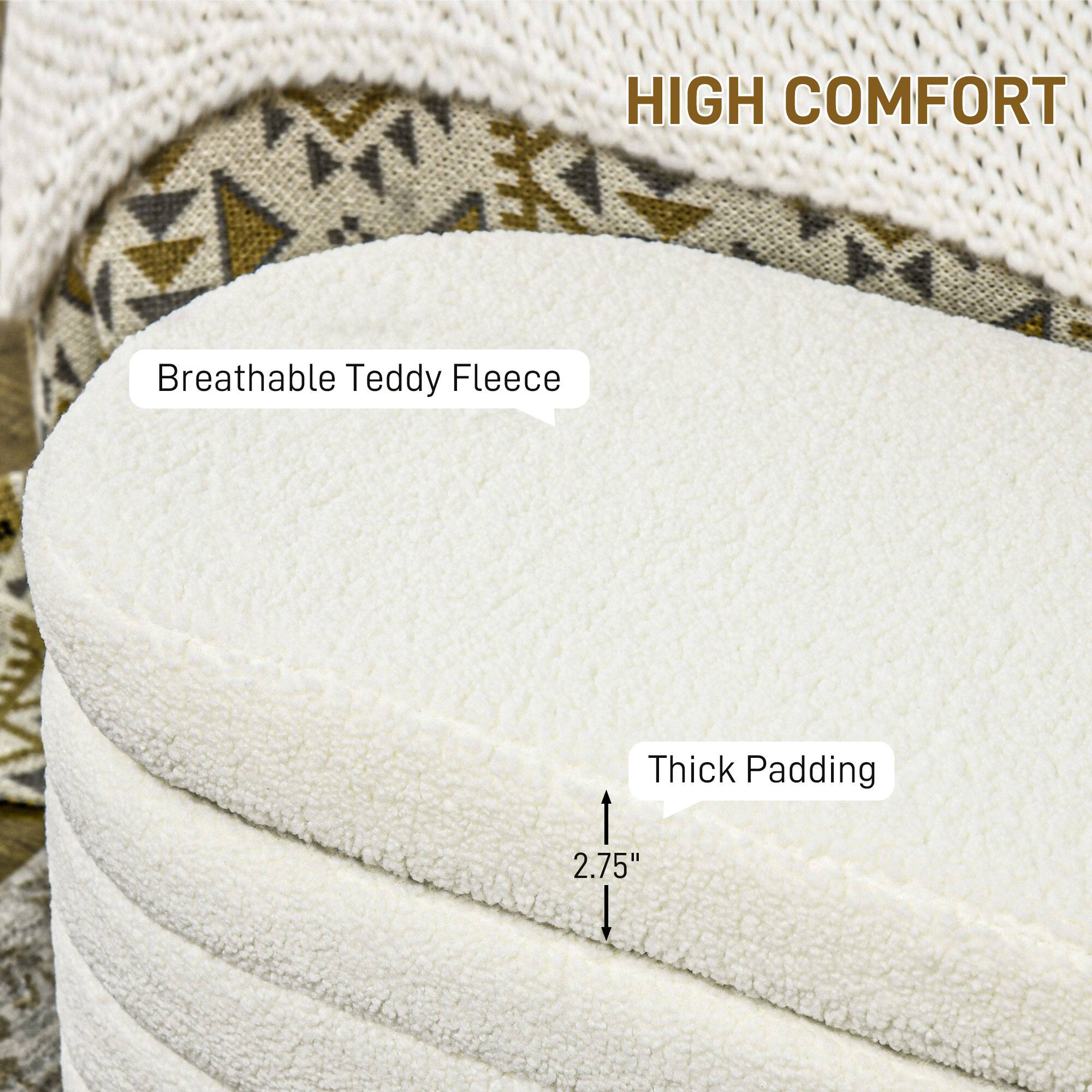 HIGH COMFORT

Breathable Teddy Fleece

Thick Padding

2.75"