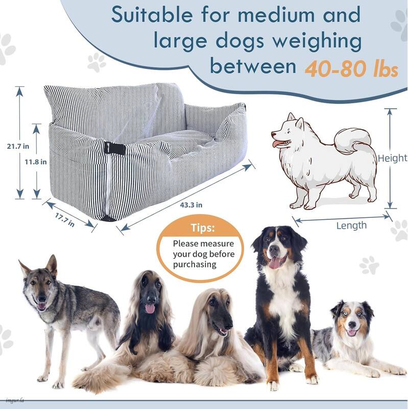 Suitable for medium and large dogs weighing between 40-80 lbs

Height: 21.7 in
Length: 43.3 in
Width: 11.8 in
Tips: Please measure your dog before purchasing