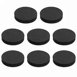 Unique Bargains - Single Sided Speaker Isolation Pads 65x12mm Round EVA Acoustic Foam Anti-Vibration Feet for Speaker Subwoofer, 8pcs - Black
