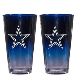 The Memory Company - Dallas Cowboys Two-Pack 16oz. Ombre Pint Glass Set - Multicolor