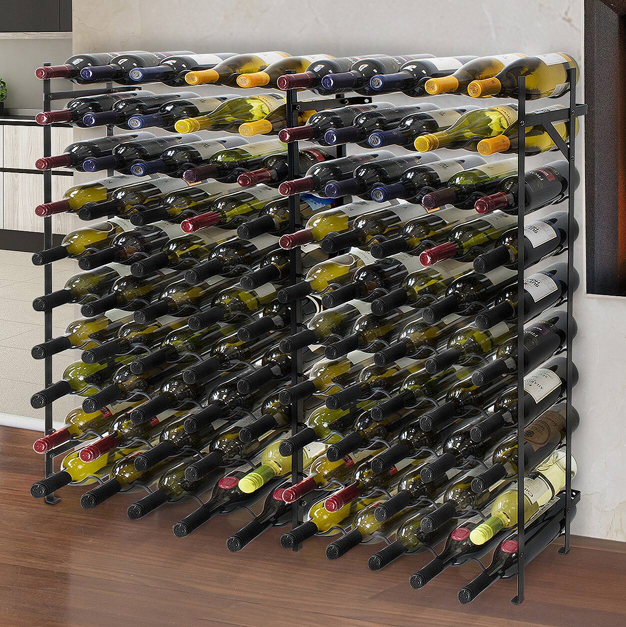Alt View 3. Sorbus - Sorbus Elegant Standing Wine Rack for Bar, Cellar & More - Black.