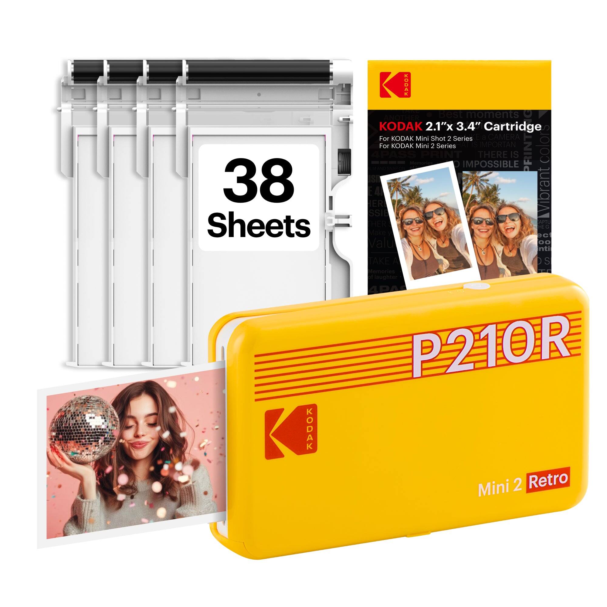 38 Sheets

KODAK ANOTHER Best moments KODAK 2.1"x 3.4" Cartridge For KODAK Mini Shot 2 Series a CAMERA For KODAK Mini 2 Series AI IS IMPORTANT 4PASS Memories PRINT IMPOSSIBLE THERE IS color SSIE Vibrant ec Value 00 nti TAKE A lemories flaughter 4PA P210R Mini 2 Retro