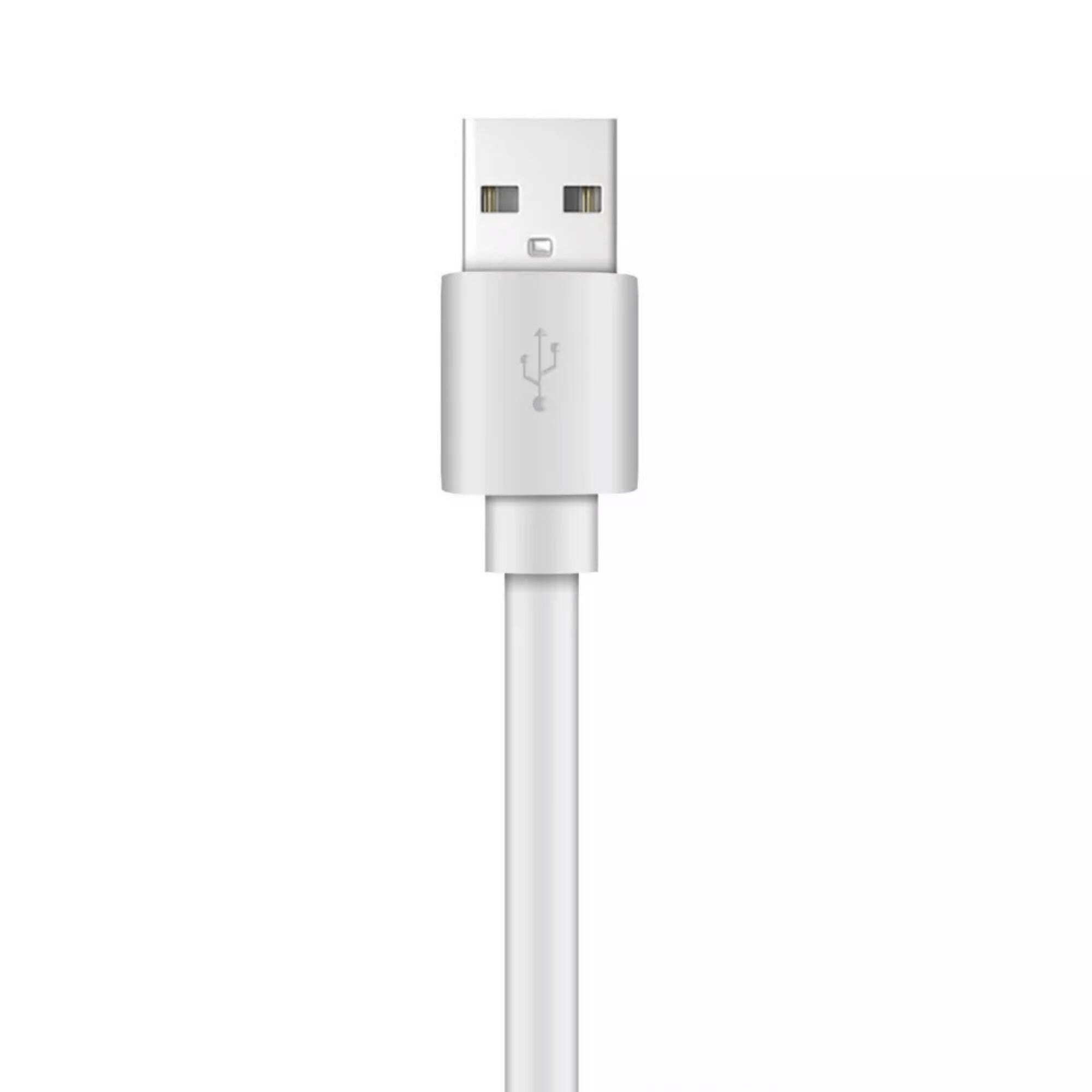 Alt View 2. Xyst - Charge and Sync USB to Micro USB Flat Cable 4Ft - White.