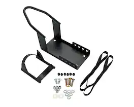 Camco - Motorcycle Wheel Chock Mount with Handlebar Straps & Universal Tire Fit - Black