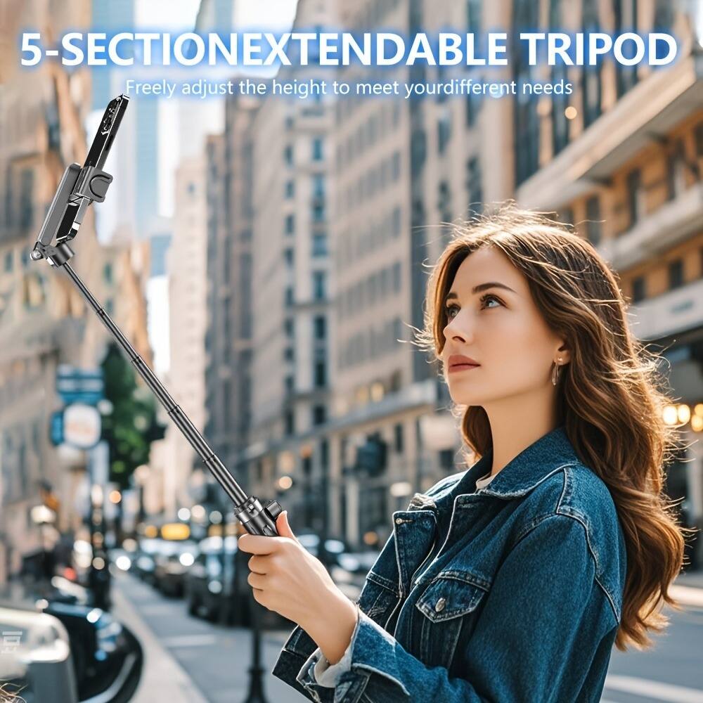 5-SECTION EXTENDABLE TRIPOD  
Freely adjust the height to meet your different needs