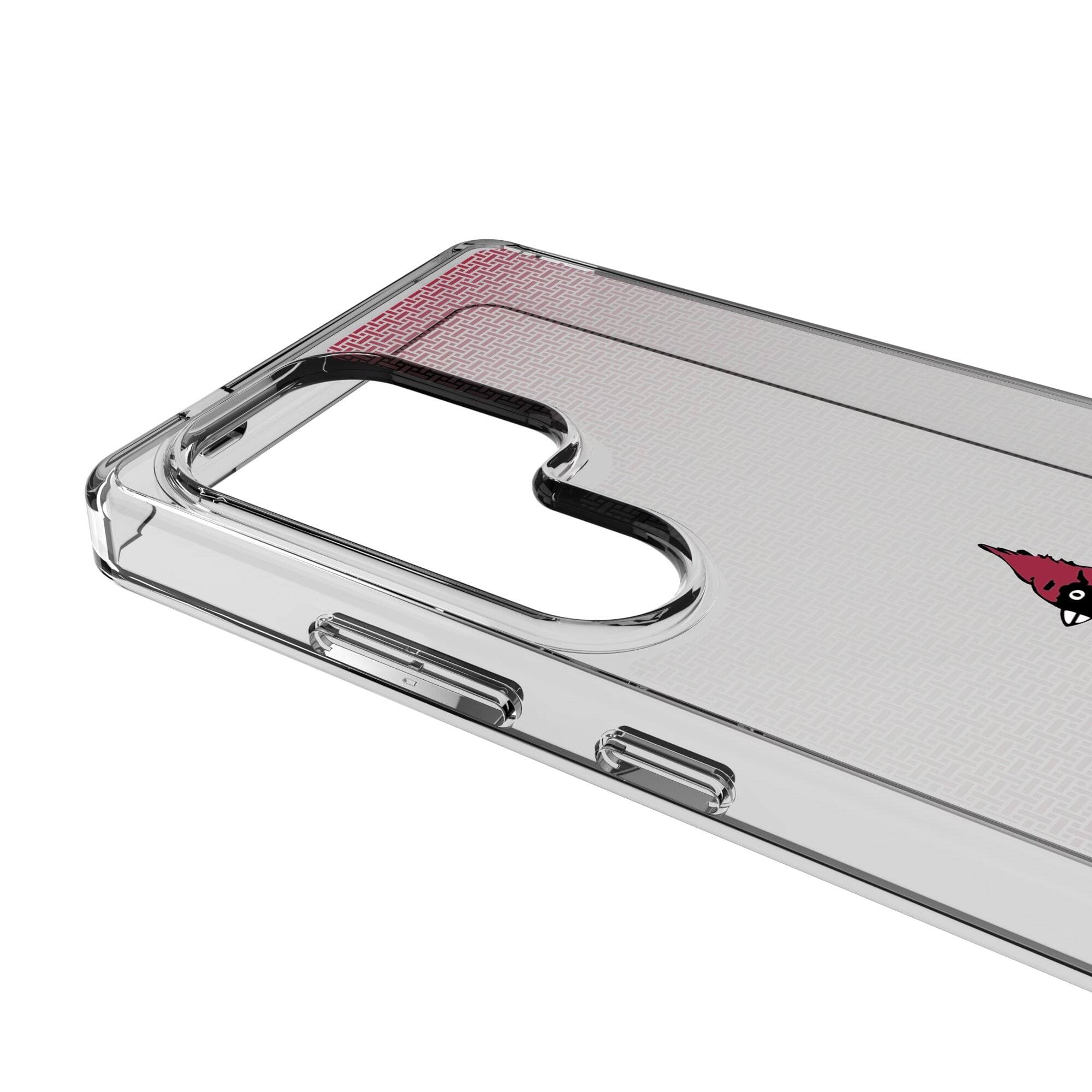 Alt View 2. Keyscaper - Chicago Cardinals Linen Logo Galaxy Clear Case - S24 - Multicolor.