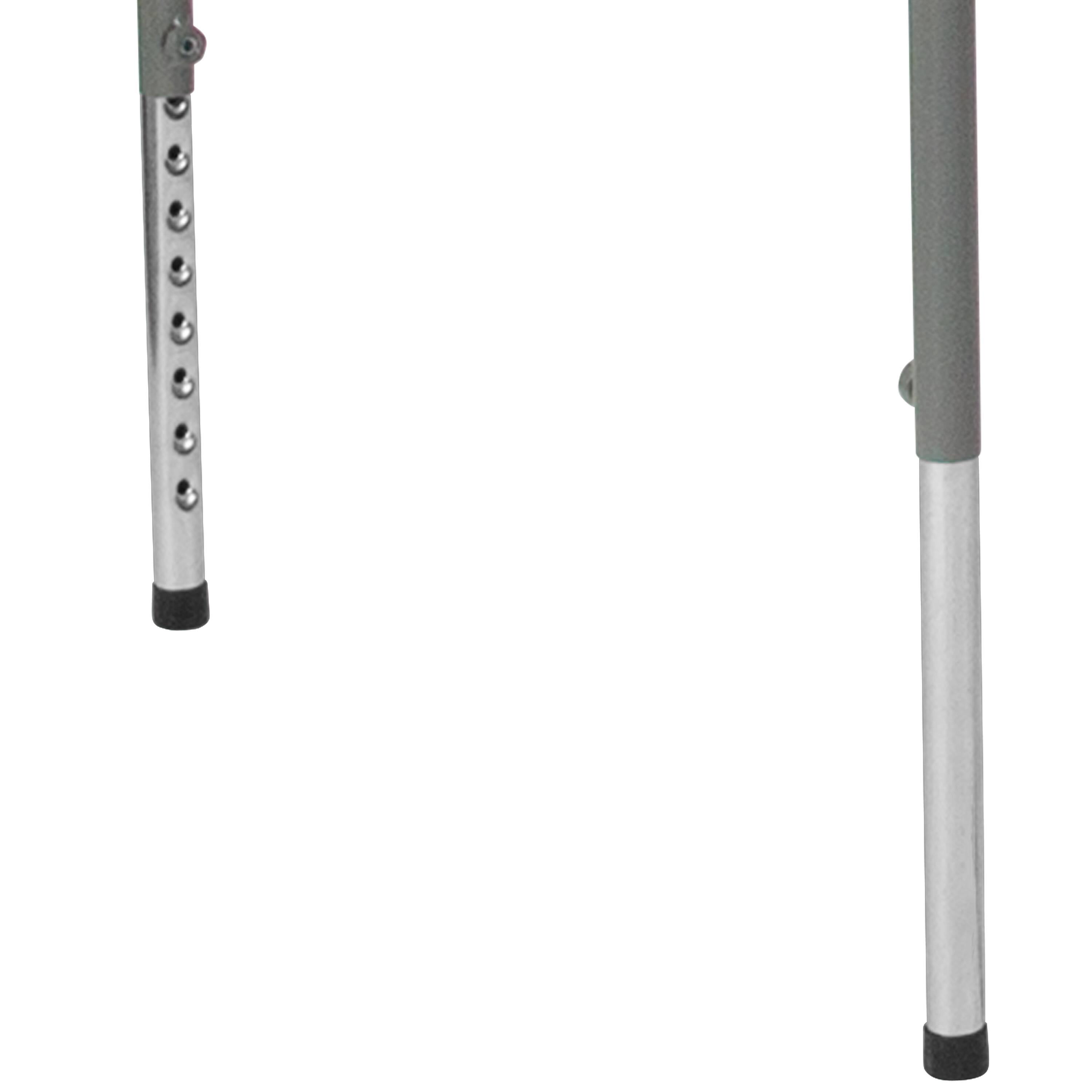 Alt View 8. Emma + Oliver - 2.79-Foot Square Height Adjustable Plastic Folding Table - Granite White.