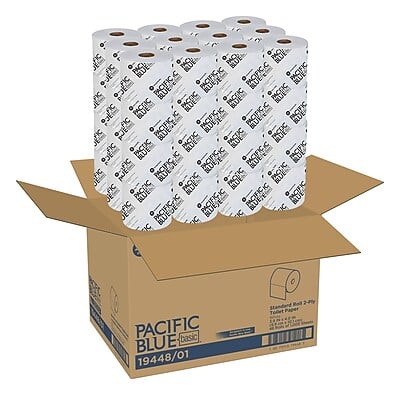 Pacific Blue Basic - High Capacity Toilet Paper, 2-Ply, White, 1000 Sheets/Roll, 48 Rolls/Carton (19448/01) price history on PriceWatchPro