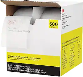 3M - Easy Trap Dusting Cloths, 6" x 5", Gray, 250 Sheets/Roll, 2/Carton (55655W) - White