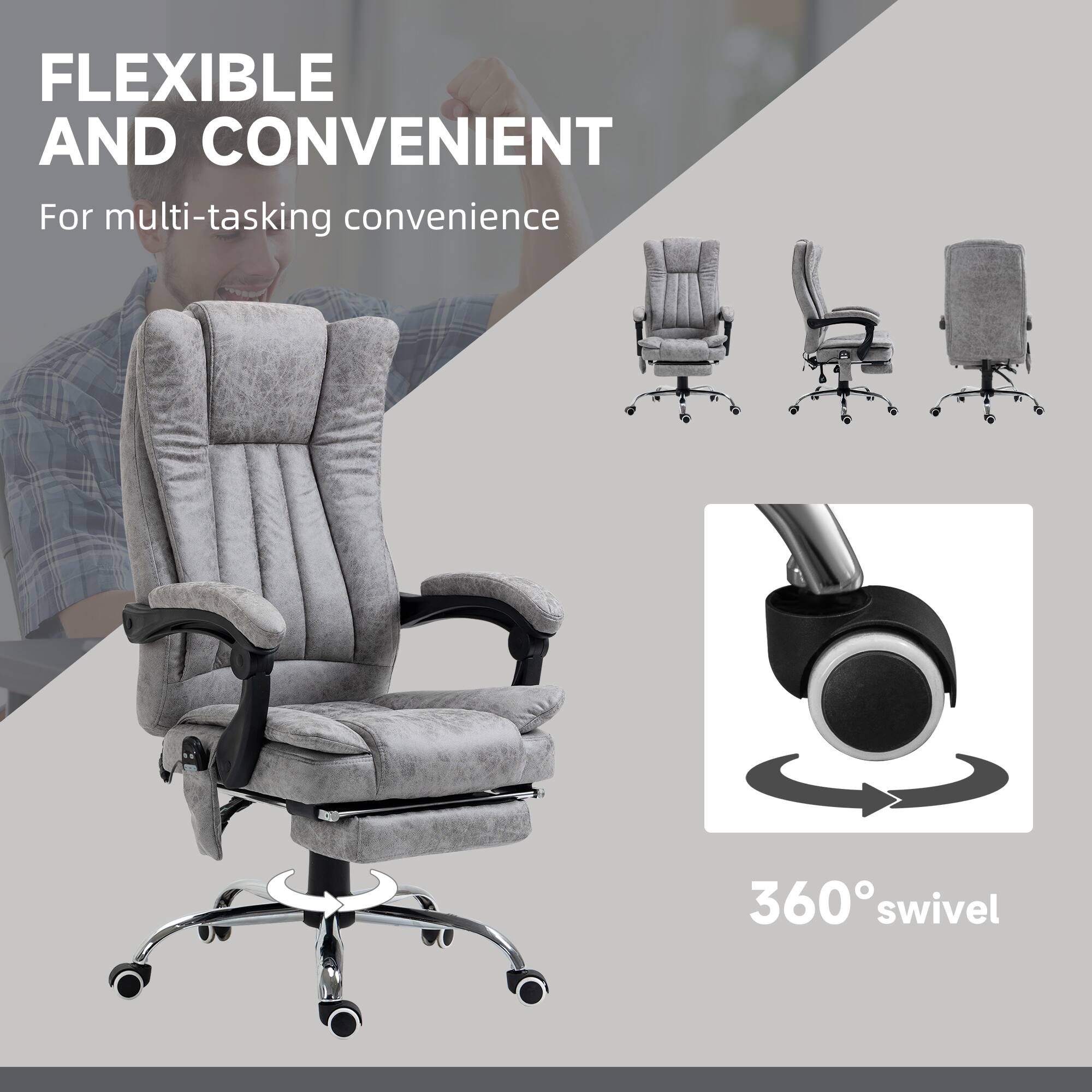 FLEXIBLE AND CONVENIENT
360° swivel