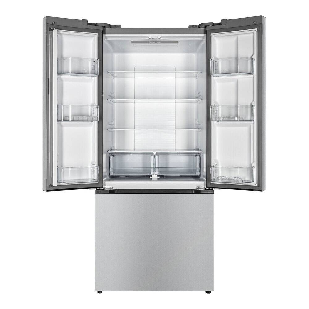 Alt View 3. Verona - Verona 30 inch Freestanding French Door Refrigerator with 18.2 cu. ft. Capacity in Stainless Steel Look - Stainless Steel Look.