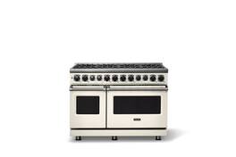 Viking - 48 in. Wide 8 Burner Dual Fuel Sealed Burner Range - Pure White