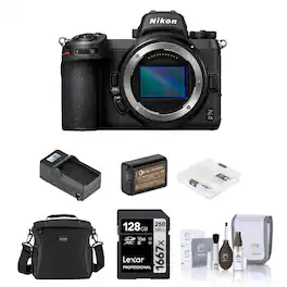 Bundle - Nikon - Z 7II Mirrorless Camera, with 128GB Memory Card, Bag, Battery, Charger, Screen Protector, Cleaning Kit