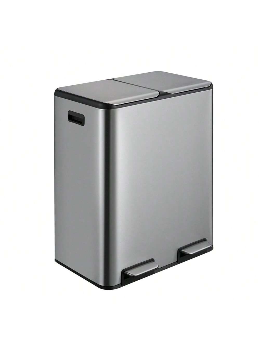 Angle. GARVEE - 16 Gallon Kitchen Trash Can Dual Removable Liners For Recycling And Trash - 16 Gallon.