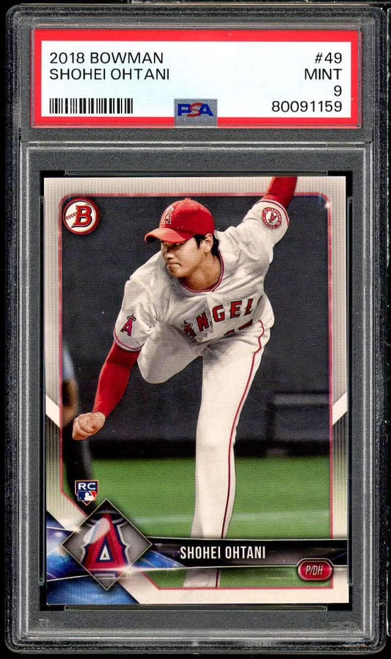Topps Shohei Ohtani Rookie Card 2018 Bowman #49 PSA 9 - Best Buy Topps Shohei Ohtani Rookie Card 2018 Bowman #49 PSA 9 - Best Buy