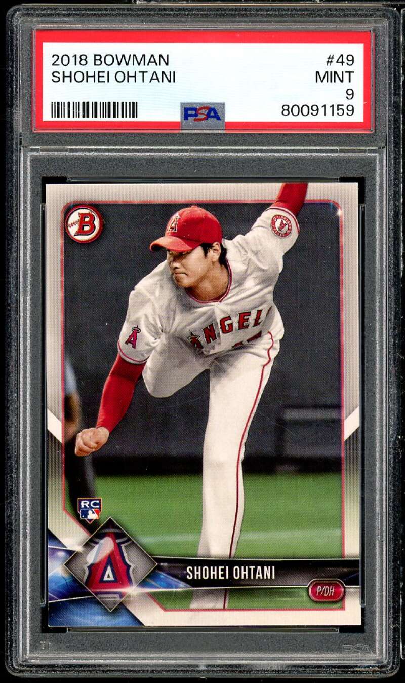 Topps - Shohei Ohtani Rookie Card 2018 Bowman #49 PSA 9