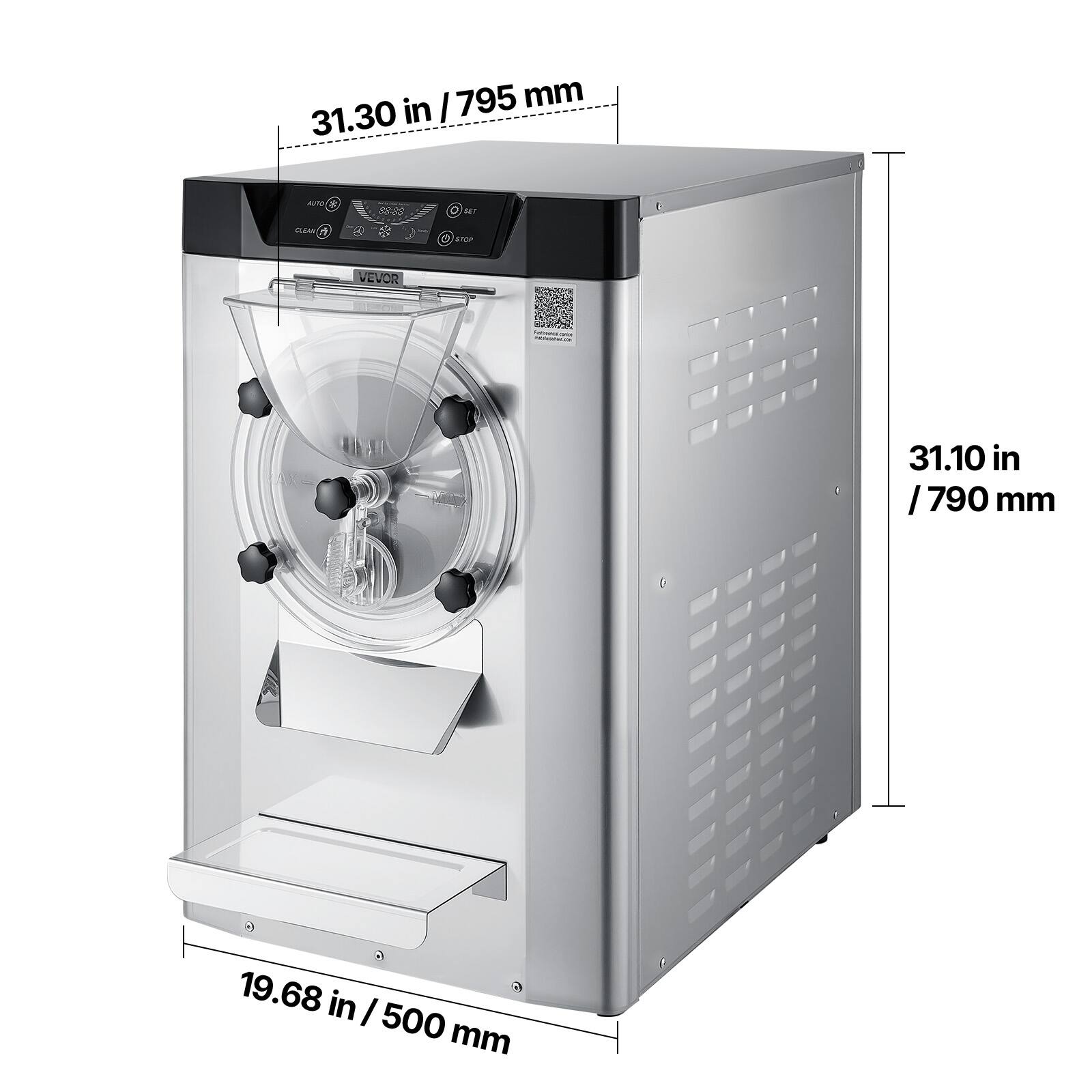 31.30 in / 795 mm  
4070 # CLEAR  
4  
xo )  
SET STOP  
VEVOR  
makeurus.com  
31.10 in / 790 mm  
19.68 in / 500 mm