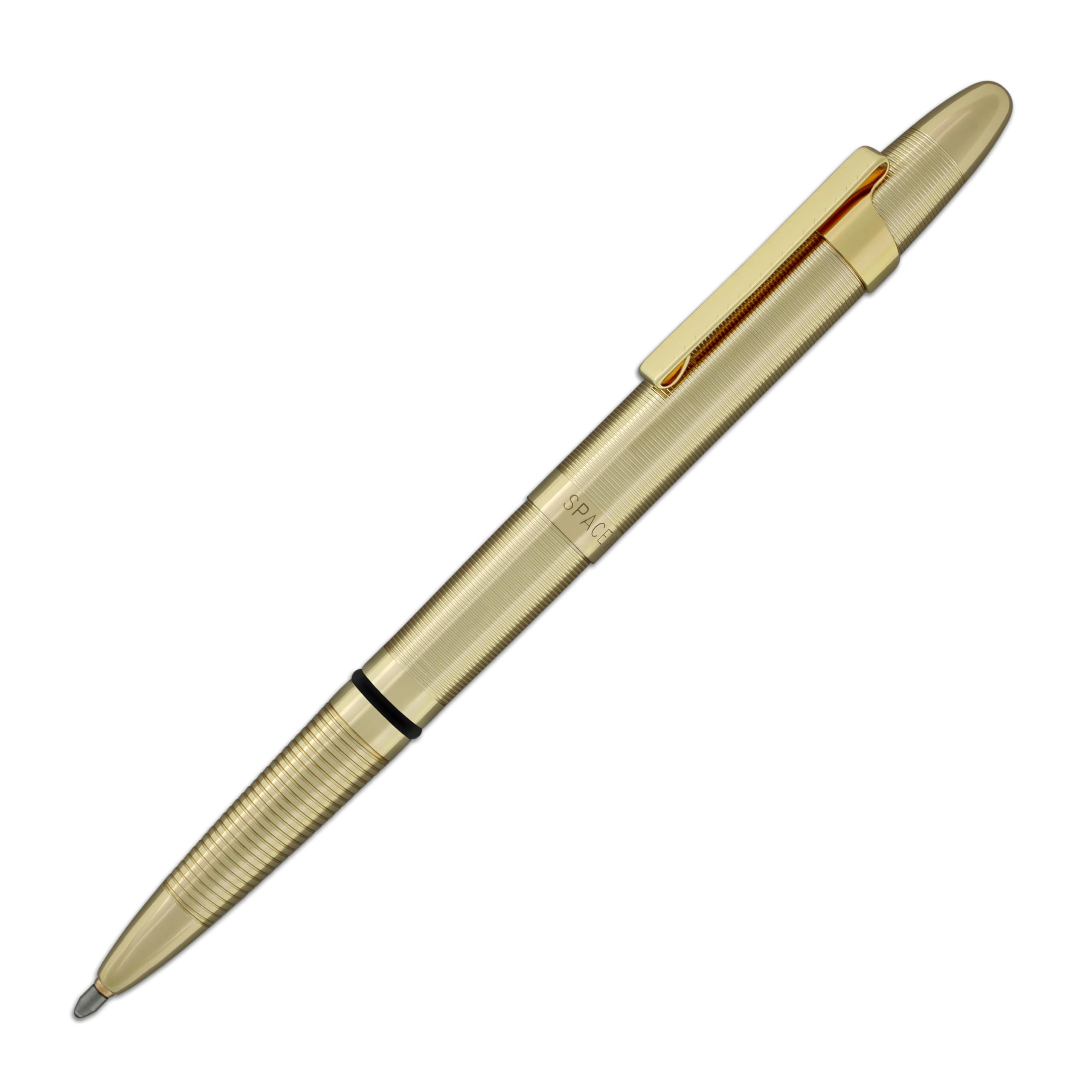 Front. Fisher - Fisher Space Pen Bullet Pen - 400 Series - Lacquered Brass - Gift Boxed.