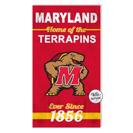 Jardine - Maryland Terrapins 11'' x 20'' Home Of The Sign - Red