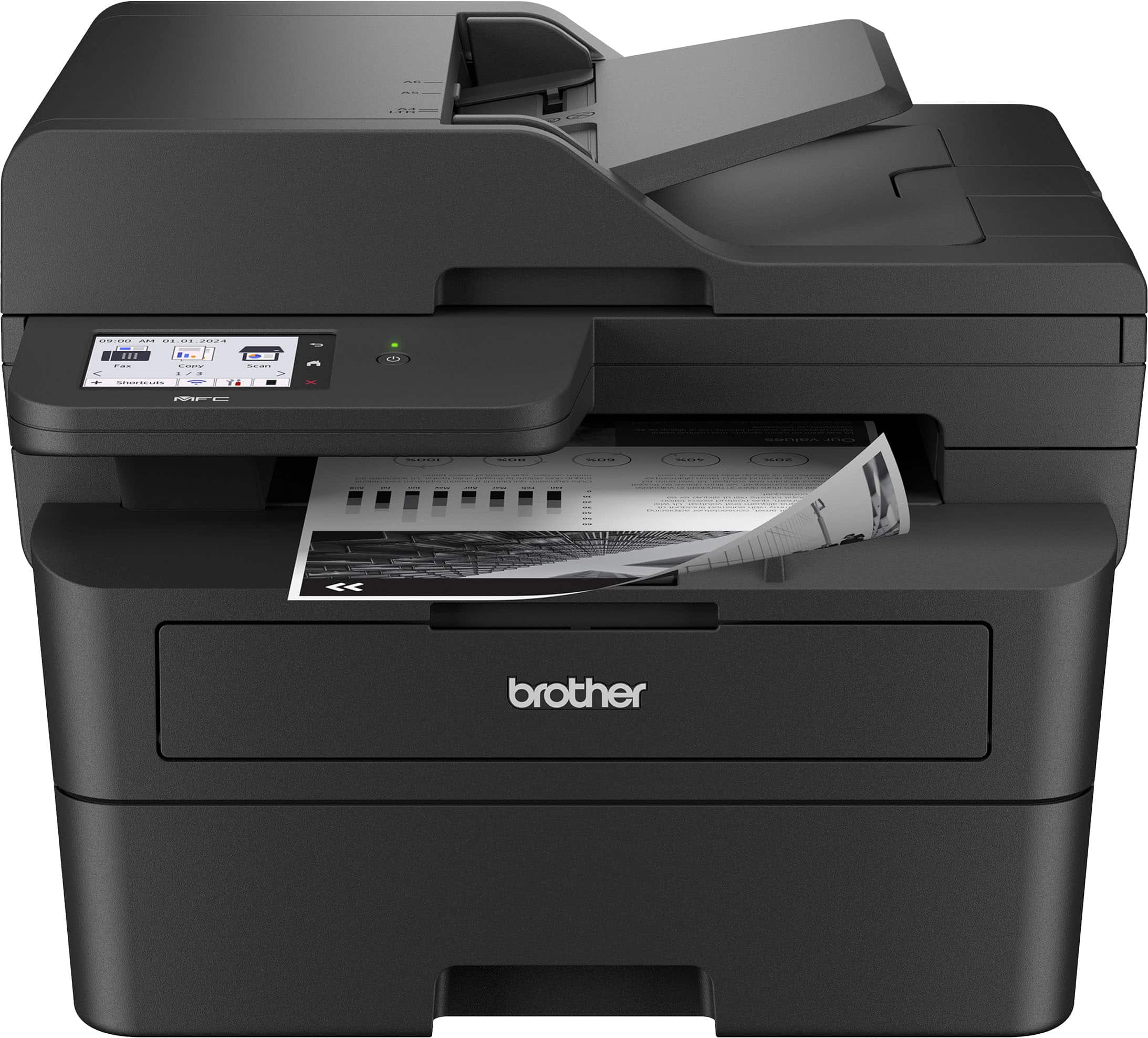 Brother - MFC-L2900DW Wireless Black-and-White Refresh Subscription Eligible All-In-One Laser Printer, Great for Small Offices - Gray - Front_Zoom