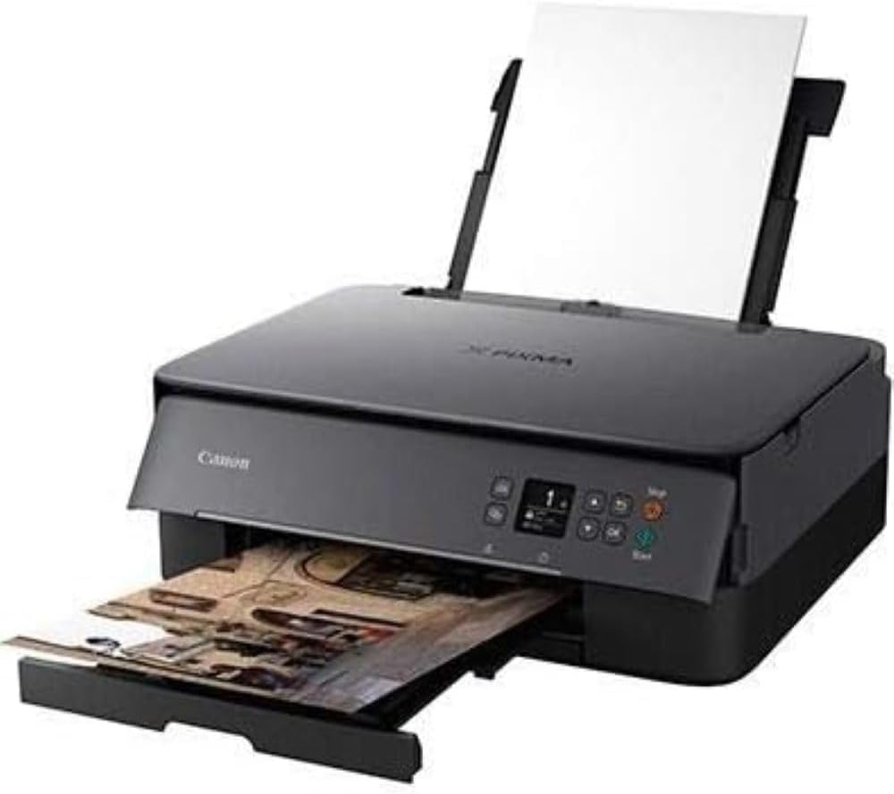 Angle. Canon - CANON TS5320a Color Inkjet All-in-One, Wireless, Duplex Printing, Flatbed Scanner, 4800x1200 DPI - Black - Black.