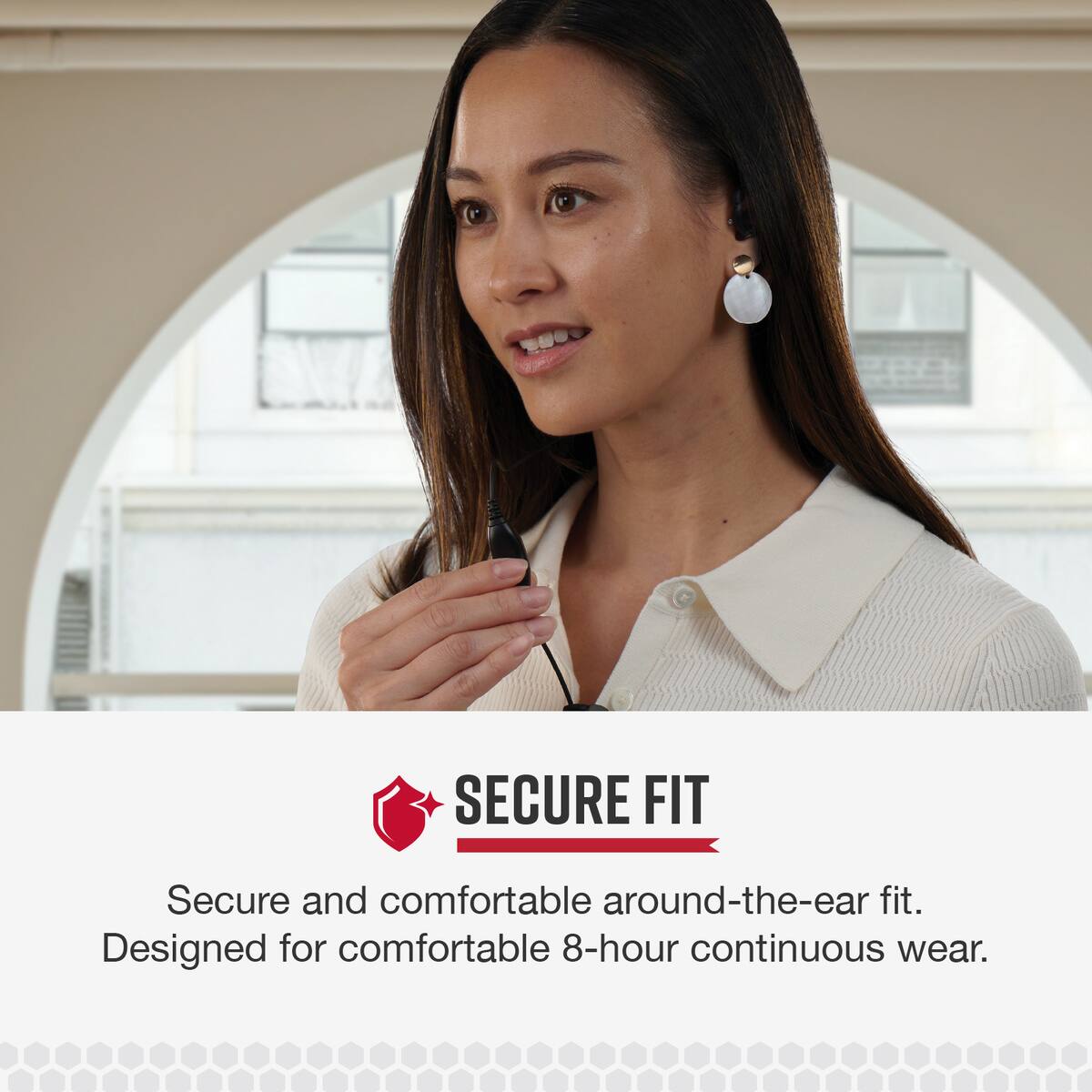 Secure Fit: Designed for comfortable 8-hour continuous wear.