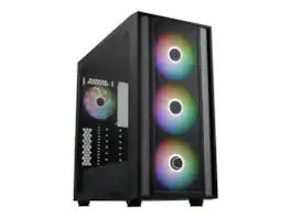 Cooler Master - MasterBox 600 ATX Black Mid-Tower, 410mm GPU, 420mm AIO, Triple 140mm Fans, Tempered Glass - Black