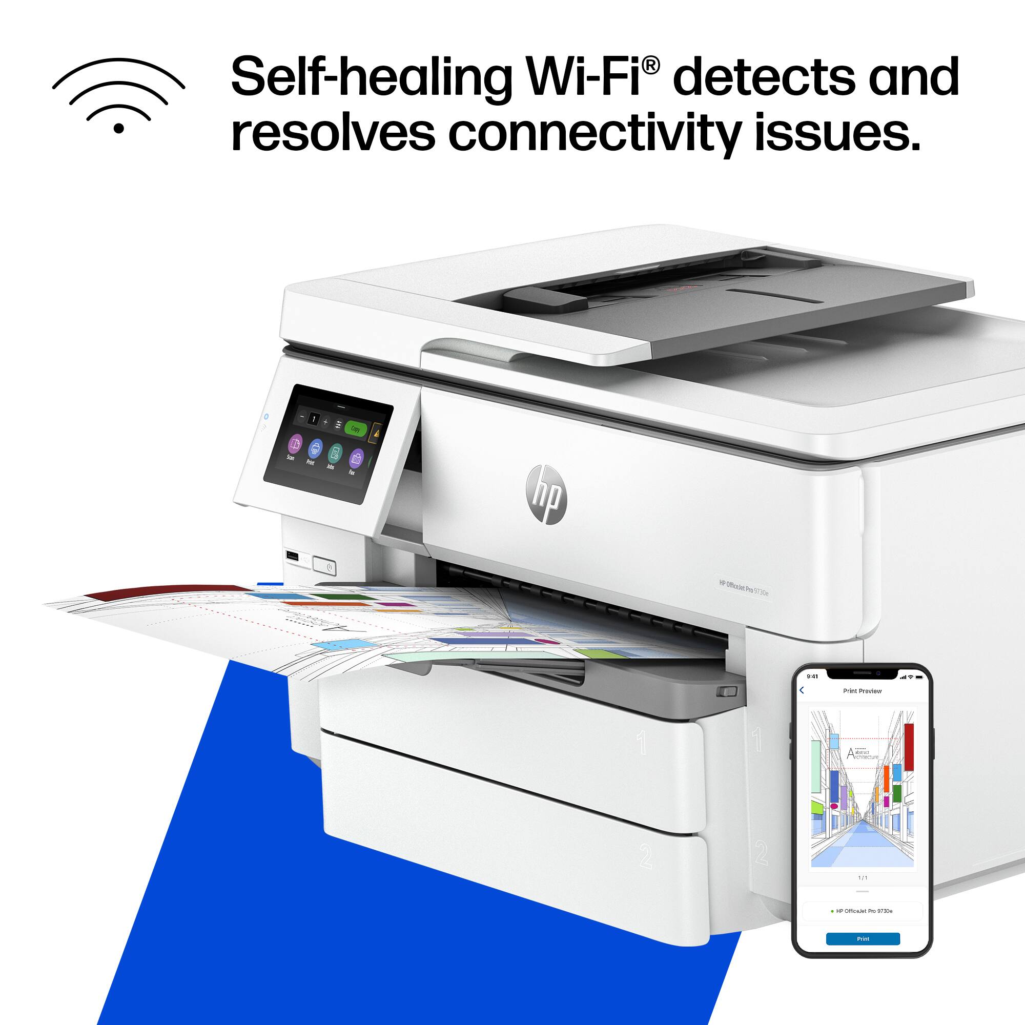 Self-healing Wi-Fi® detects and resolves connectivity issues.