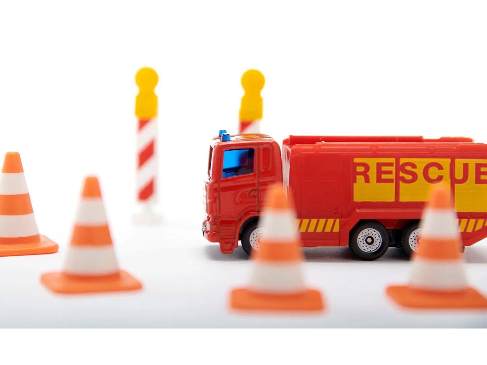 Back. SIKU - Fire Brigade 11 piece Set Diecast Models by Siku - Multicolor.