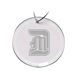 Jardine - Detroit Mercy Titans Primary Logo 3'' Round Glass Ornament - Multicolor