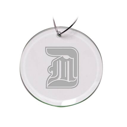 Front. Jardine - Detroit Mercy Titans Primary Logo 3'' Round Glass Ornament - Multicolor.