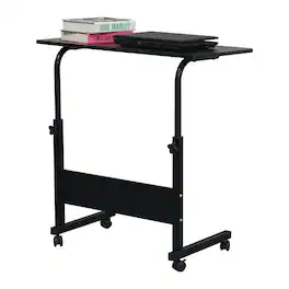 Winado - Home Side Table Sofa End Cart Laptop PC Rolling Computer Desk Stand Coffee Tray - Black