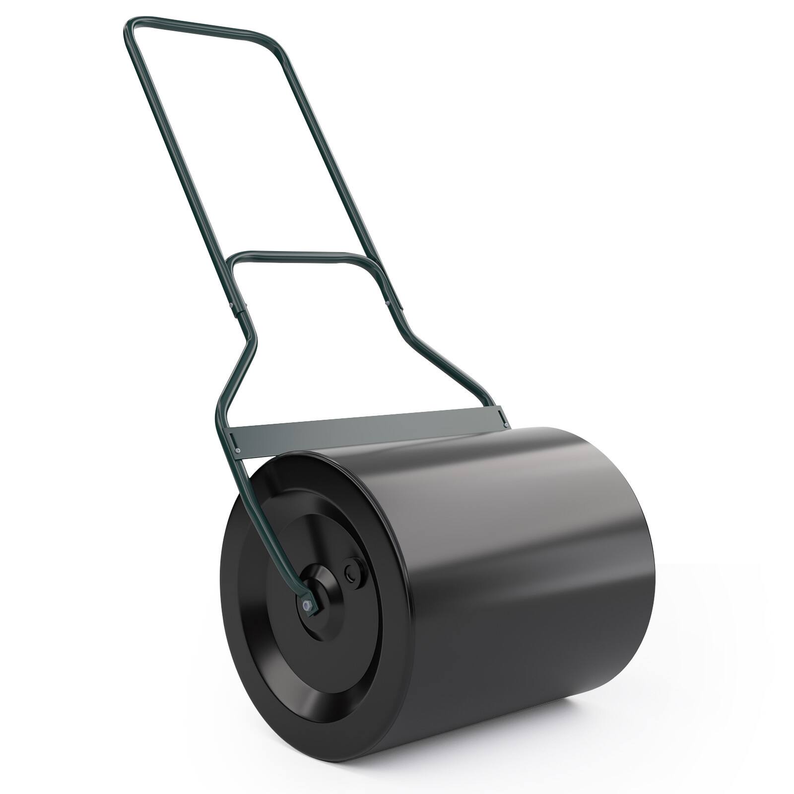 Front. Sugift - Lawn Roller with U-Shaped Handle for Garden Backyard - Black.