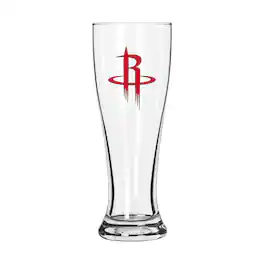 Logo Brands - Houston Rockets Letterman Logo 16oz. Pilsner Glass - Multicolor