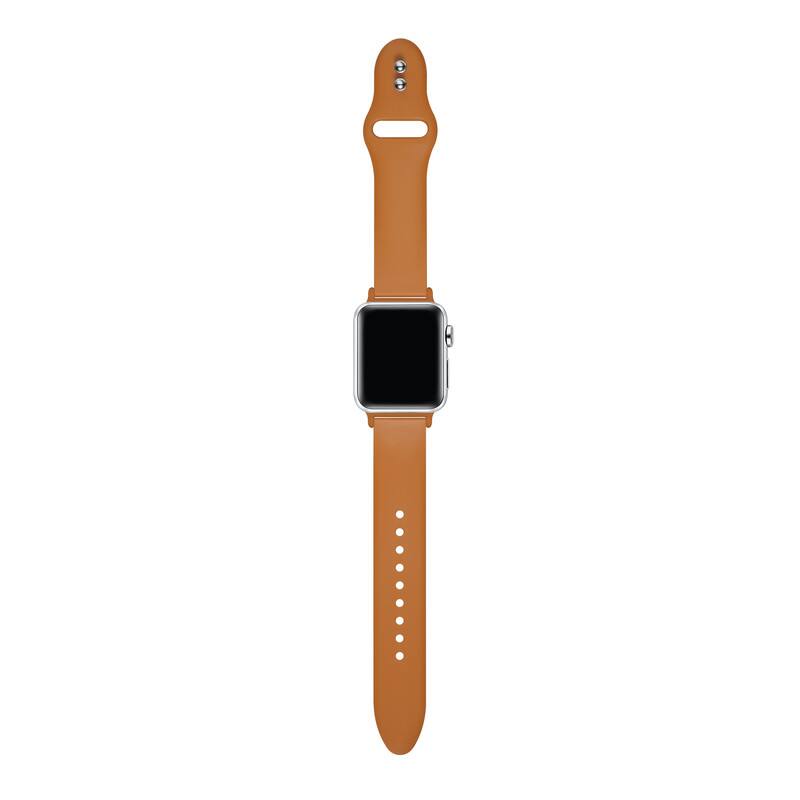 Left. Posh Tech - Silicone Band for Apple Watch - Rustic Caramel.