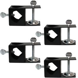 Sunnydaze - Outdoor Torch Deck Clamp Holder - Set of 4 - Black